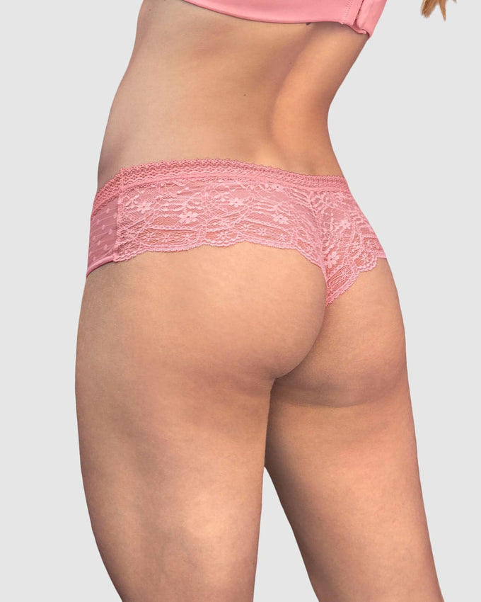 Paquete x 2 panties cacheteros en encaje y tul#color_s37-marfil-rosado