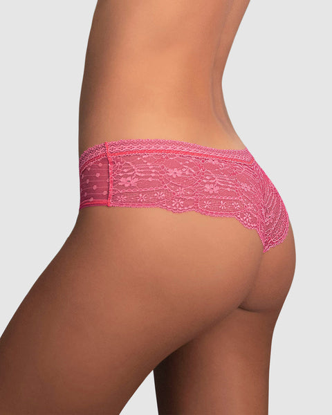 Paquete x 2 panties cacheteros en encaje y tul#color_s40-verde-rosado