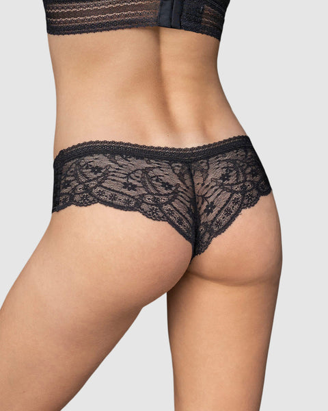 Paquete x 2 panties cacheteros en encaje y tul#color_s41-perla-negro