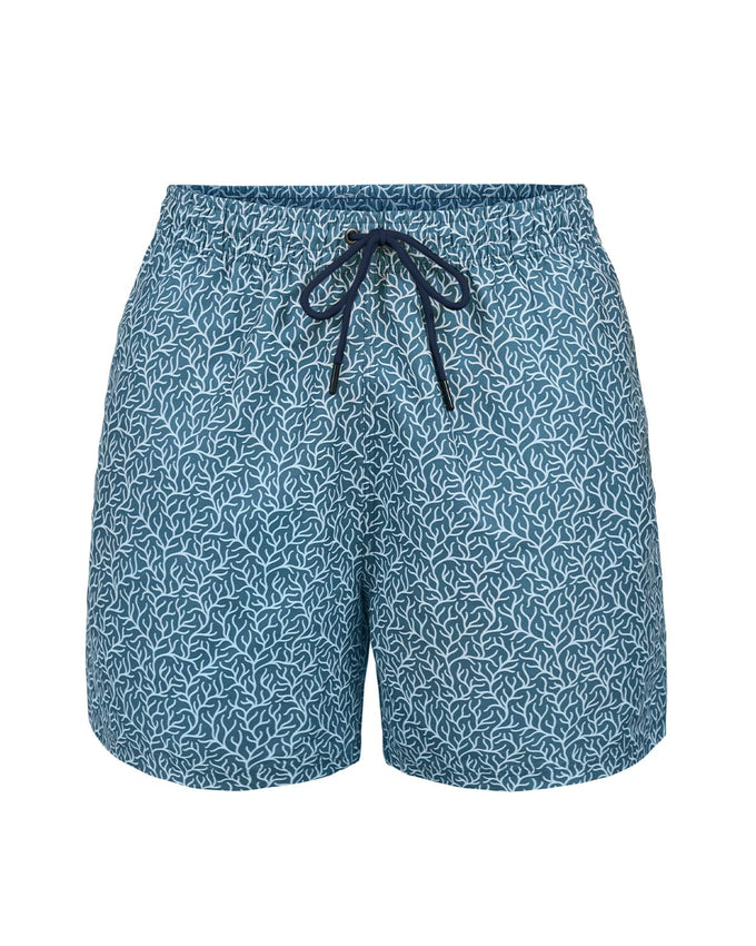 Pantaloneta corta de baño para hombre elaborada con pet reciclado#color_022-estampado-corales