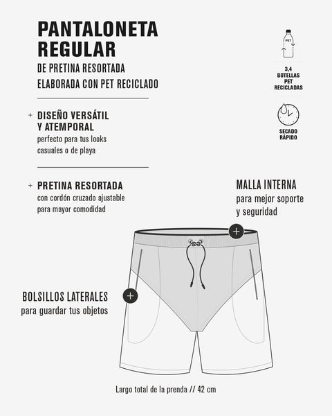 Pantaloneta corta de baño para hombre elaborada con pet reciclado#all_variants