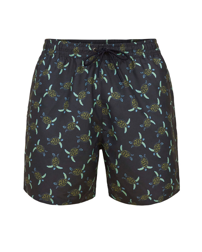 Pantaloneta de baño masculina con práctico bolsillo al lado derecho#color_024-estampado-tortugas
