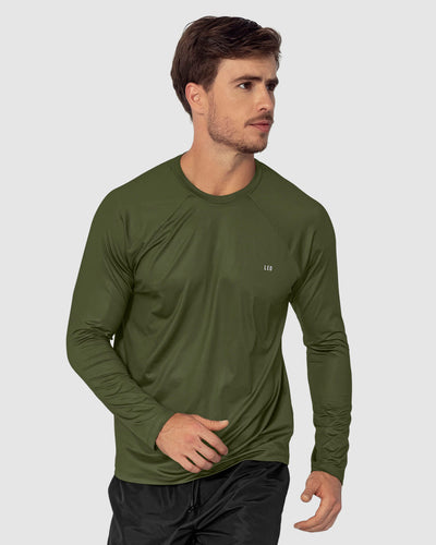 Camiseta deportiva masculina manga larga con protección UV#color_604-verde