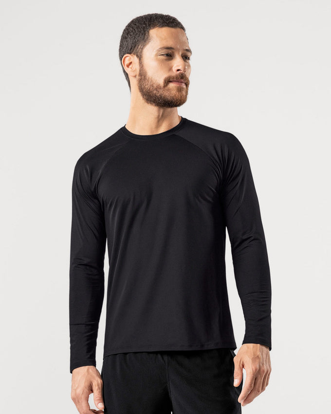 Camiseta deportiva de manga larga con acabado antibacterial para hombre#color_700-negro