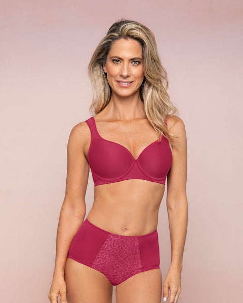 Brasier triangular de buen cubrimiento con cargaderas acolchadas#color_316-fucsia