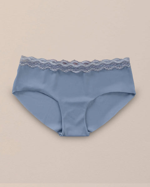 Panty hipster con encaje en cintura tiro medio#color_418-azul-medio