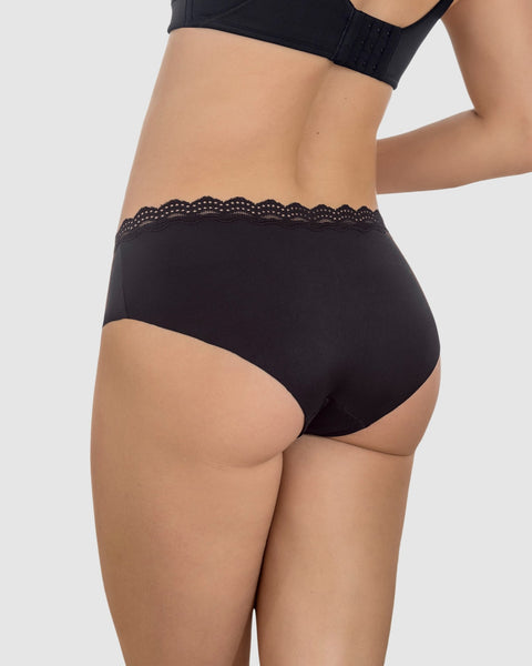 Panty hipster con encaje en cintura tiro medio#color_700-negro