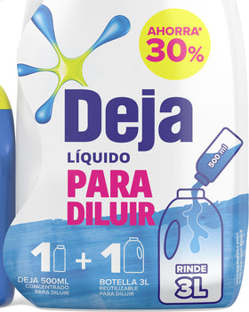 Deja líquido para diluir 500ml + botella 3 litros reutilizable#color_sin-color