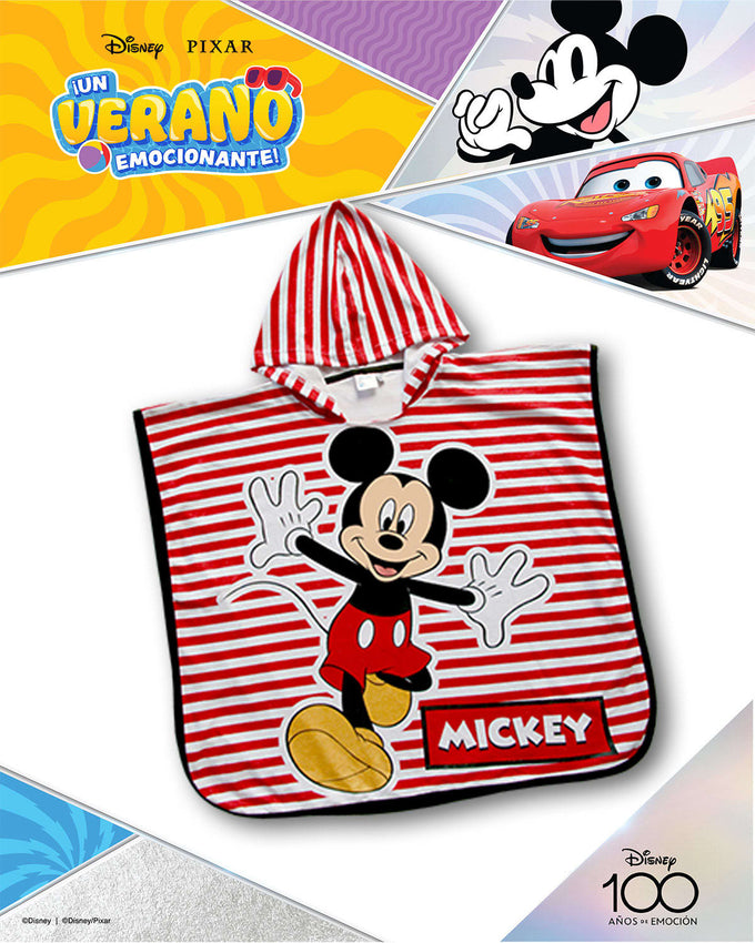 Toalla Poncho con Capucha Mickey#color_259-rojo-combinado