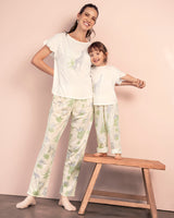 Camiseta de pijama para niña con estampado localizado#color_046-marfil-estampado