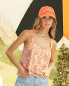 Blusa tiritas con escote en v y boleros en borde