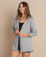 Saquillo largo con capucha y puños en la misma tela#color_717-gris