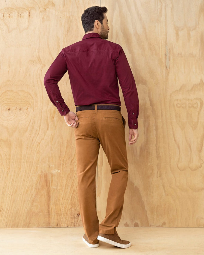 Pantalón texas silueta semi ajustada#color_852-camel
