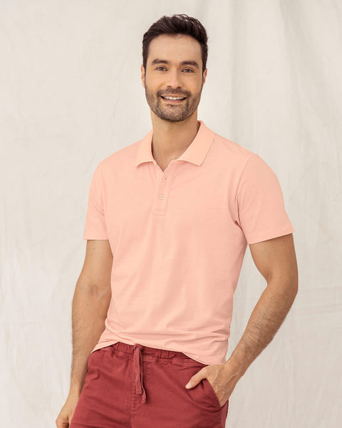 Camiseta tipo polo en jersey#color_279-coral-claro