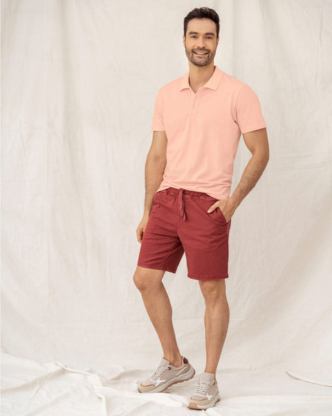 Camiseta tipo polo en jersey#color_279-coral-claro