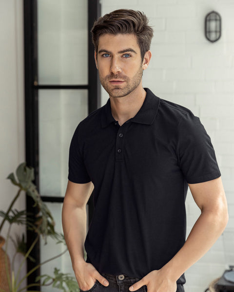 Camiseta tipo polo en jersey#color_700-negro