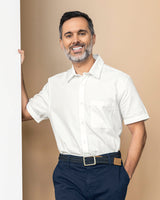 Camisa manga corta con botones funcionales#color_000-blanco