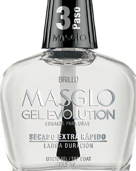 Paso 3 esmalte brillo masglo gel evolution#color_transparente-brillo