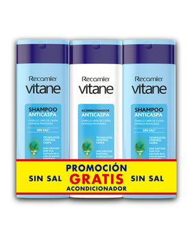 Pack x3: 2 vitane shampoo anticaspa spa + 1 acond gratis#color_anti-caspa