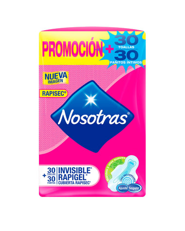 Toalla higiénica nosotras invisible rapigel+ pañitos#color_sin-color